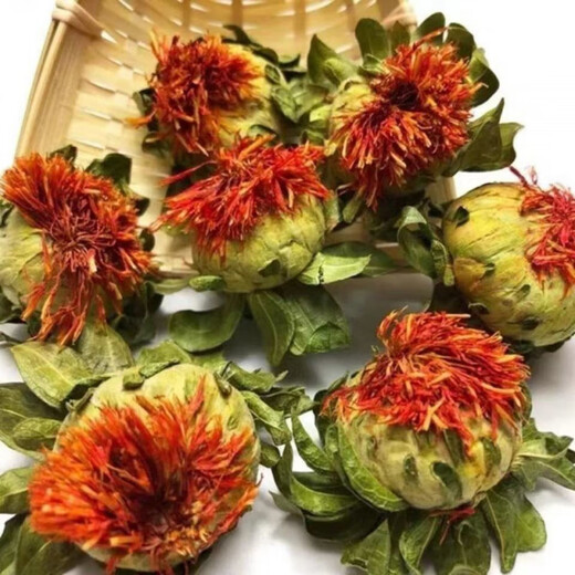 Binlongtang Tibet Saffron Head Genuine Saffron Fruit Orange Pineapple Tea Water Internet Celebrity Tea Red Flower Head Tea Whole Sulphur-free New Goods Boutique Saffron Head 500g Bag
