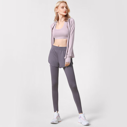 Camel (CAMEL) yoga suit women's fitness sportswear five-piece set YK2225L5493 Du Ruozi L