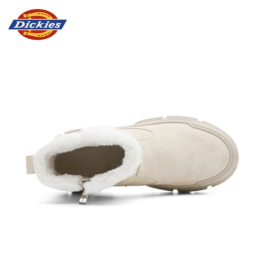 Dickies Botas de Nieve para Mujer Botas de Mujer Botas Cortas Gruesas de Terciopelo de Invierno Zapatos de algodón cálidos Botas Beige 37