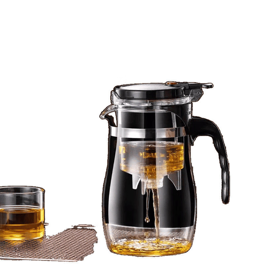 Sanqihu Xiaoqinggan Teekanne Glasbecher-resistenter Tee-Set Heißverkäufe Tee-Wasser-Trennung 1098ml Ein-Klick-Filter-Teekanne