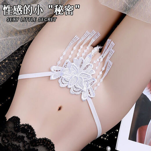 Underwear Feminine Pure Desire Thong Fashionable Pearl Design Three-dimensional Embroidery 3325 3325 Blue One Size