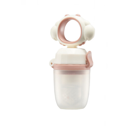 Baby food bite bag Fruit and Vegetable Silicone extrusion molar stick teether baby eating fruit supplementary utensils for home use purple without base 1 pack