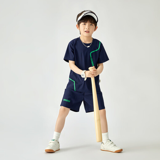 
Duoduojia Running Training Boys Sports Set 2025 Summer Thin Children's Fashion T-shirt Shorts Handsome Two-piece Set