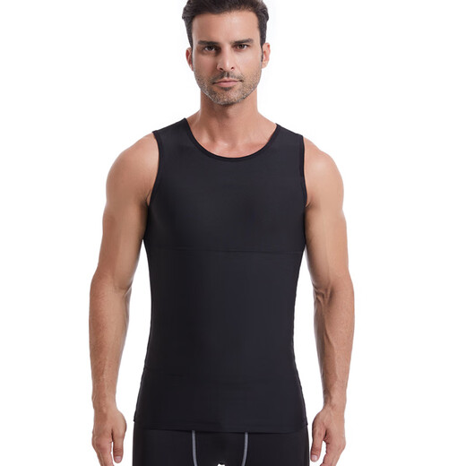 Catman Men's Chest Corset and Abdominal Control Vest Highly Elastic and Powerful Tight Body-hiding Artifact Body Shaping Garment Third Generation Belly Controlling Corset Black 3XL 200-240Jin Jin is equal to 0.5 kg