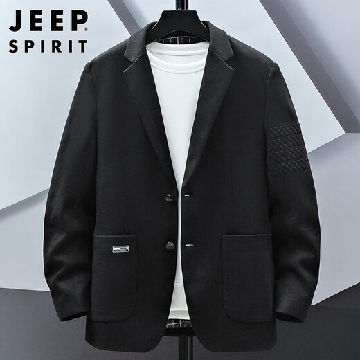 JEEP SPIRIT Jeep casual suit men's autumn and winter trendy brand handsome simple jacket loose suit jacket gray XL
