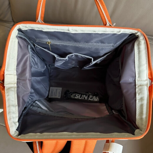 sun earth/u Japanese new multi-functional mother bag mother and baby bag lightweight large capacity mother backpack casual backpack women waterproof orange (20L)
