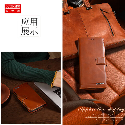 Dorande Honor GTPRO Leather Business Phone Case Honor GT Flip Carte Protective Case Lens Full-Pack Anti-Fall with Pliage Movie Viewing Stand Cuir Case Honor GT Pro Leather Red