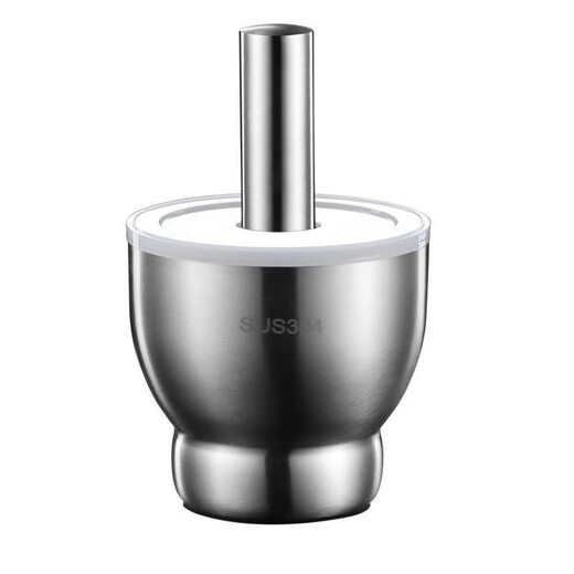 Fantasy medical grade 316 stainless steel solid garlic masher household grinding and mashing jar manual garlic paste 304 stainless steel-drum type