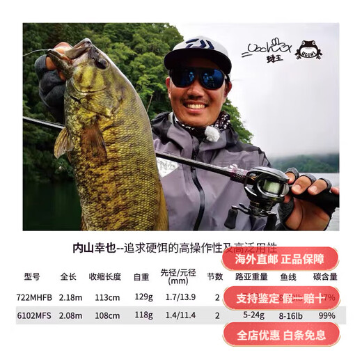 达亿瓦（DAIWA）ZILLION子龙竞技路亚竿套装远投翘嘴鲈鱼打黑路亚鱼杆 2.03m 马成-682LXS/直柄+纺车轮
