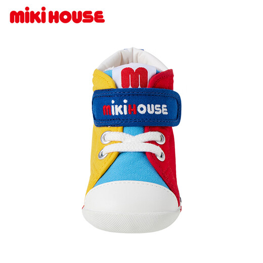 MIKIHOUSE Japanese-made baby toddler shoes for boys and girls, four-season antibacterial and antiviral rainbow color matching British style casual fashion multi-color one section 13 (suitable for feet 12.5cm long)