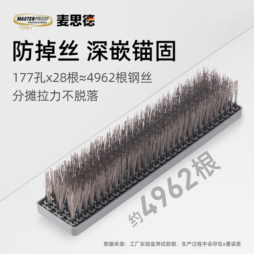 MASTERPROOF wire brush long handle floor garden cleaning tool moss brush stainless steel wire iron brush hard bristled dirt and rust removal