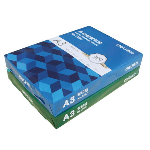 DELI得力A3 多功能打印/复印纸7373 7390 70g 80g 木浆 500张/ A3复印纸70g(500张/包)70g略薄  A3