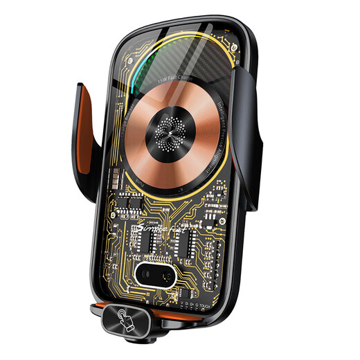 66W magnetic car mobile phone holder, wireless charger, automatic alignment, smart induction, built-in battery, metal arm. The power cord of the holder cannot be plugged into the car's own USB socket. 3.0 car charger is recommended.