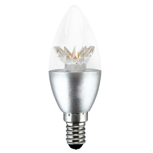 FSL Foshan Lighting LED energy-saving light bulb tip bulb E14 small screw mouth 6.5w yellow light silver 5 pieces