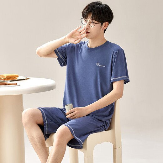 
Yalu Modal men's pajamas suit summer shorts shorts thin summer ice silk feel loose casual large size home G[6623] Modal shorts-cool and breathable L [recommended 100-120 Jin[Jin equals 0.5 kg]]