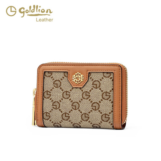 Gy Goldlion Women's Bag 2025 Nouvelle mode brodée portefeuille courte à tendance mini-volet de luxe lége