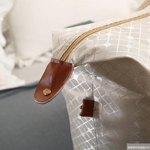 Thickened Oxford cloth storage bag clothes cotton quilt storage bag dustproof and moisture-proof finishing moving tote bag white square large size 62*72 holds 4-6 Jin Jin equals 0.5 kg quilt