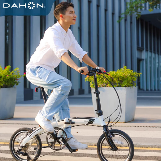 
DAHON Big Street 16-inch Mini Ultra Light 9 Speed Folding Bicycle Student Adult Men's and Women's Bicycle PAA693 AIR Cloud (White) 16-inch