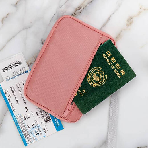 Yonghuan large-capacity passport bag portable family travel travel passport clip storage bag carry bag large blue gray can hold 4 passports