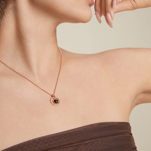 Mysterious Blue MYSTELAN <Endless Love> Jewelry Necklace Girl Birthday Gift for Girlfriend and Wife Endless Love Type A - Black Onyx