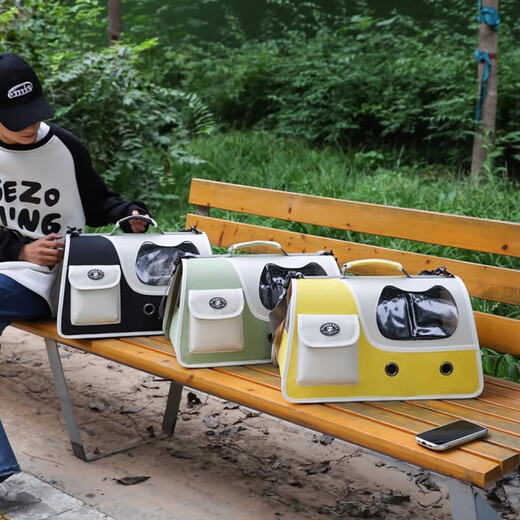 Sajiao Sac à dos pour chat Sac pour chat Sortie Capsule spatiale pour chat Pet Chat Chien Sortie Sac portable Sac à dos Sac d'école pour chat 12 trous pliable Vert frais (15Jin Jin est égal à 0,5 kg de chat intérieur)