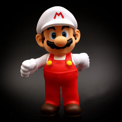 SuperMario马里奥路易耀西公仔玩具摆件玩偶可动模型 23cm红 25耀西青龙盒装