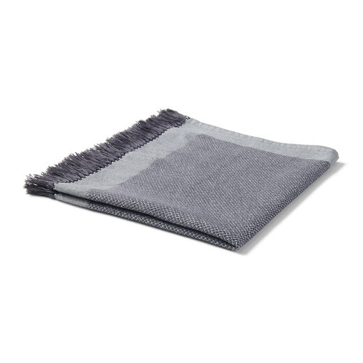 MUJI Indian cotton multi-purpose cloth with tassels pure cotton dishcloth household cover cloth charcoal gray