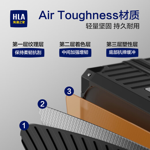 海澜之家（HLA）行李箱男轻便出差托运商务拉杆箱女大容量旅行密码箱曜石黑29英寸