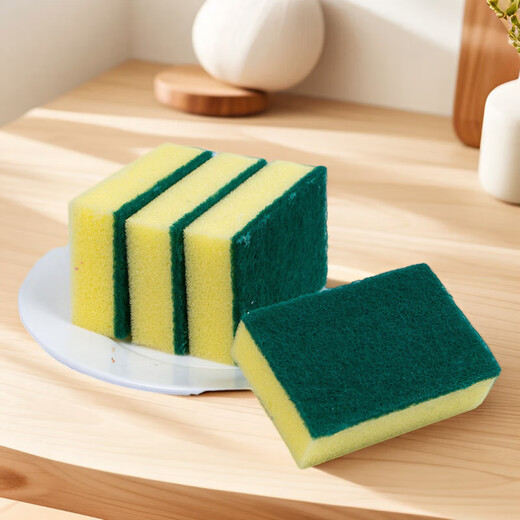 Dishwashing sponge, pot sponge block, kitchen dishwashing scouring pad, 3 sponge wipes