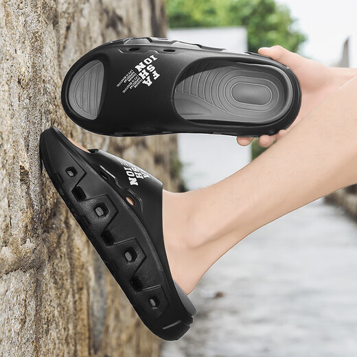 Ropa de verano para hombres para al aire libre 2025 zapatillas de suela gruesa Interior Interior sin deslizamiento sin deslizamiento y zapatillas de piel calamar