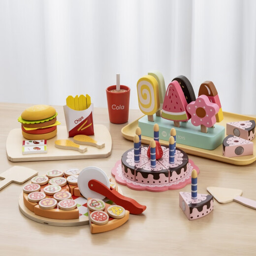 Figani Figani Children's House Playing Baby Ice Cream Toys Kitchen 5 Little Boys and Girls 1-3-6 Birthday Gifts