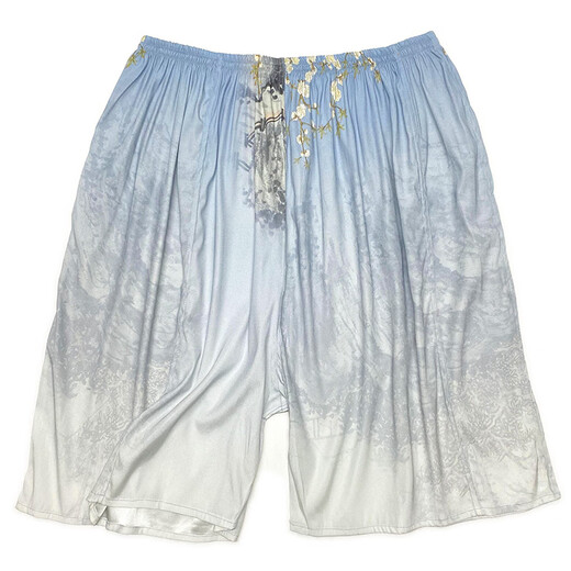 
SMVP Silk Large Shorts Summer Shorts Men and Women Beach Pants Casual Home Pajamas Pants Mulberry Silk Loose 180 Size 200 13971 Satin Part size 130-185Jin [Jin equals 0.5 kg]