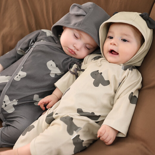 Bali Piggy 2-pack Baby Clothes Spring and Autumn Newborn Onesies Four Seasons Newborn Baby Butterfly Clothes Category A Pure Cotton Autumn Homing Pigeon 2-pack 59cm