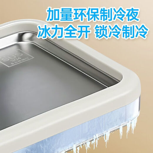 OQD德国炒酸奶机家用炒冰机自制水果免插电冰激凌炒酸奶机小型家用儿童米你冰淇淋 白色-304食品级材质速冷【min款】