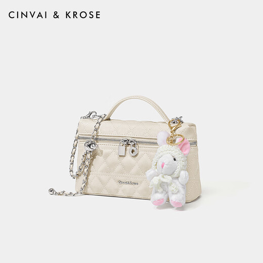 Sitio web oficial de Cinvaikrose Small C/K Bag Women's Bag 2025 New Diamond Chain Bag Bagbody Bagbody Bag Bag Bag Beige White