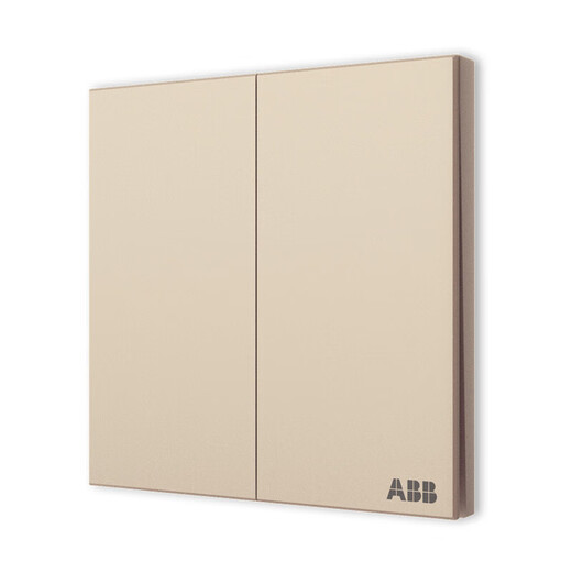 ABB switch socket panel Yingzhi series gold frameless 86 type household power supply double open dual control