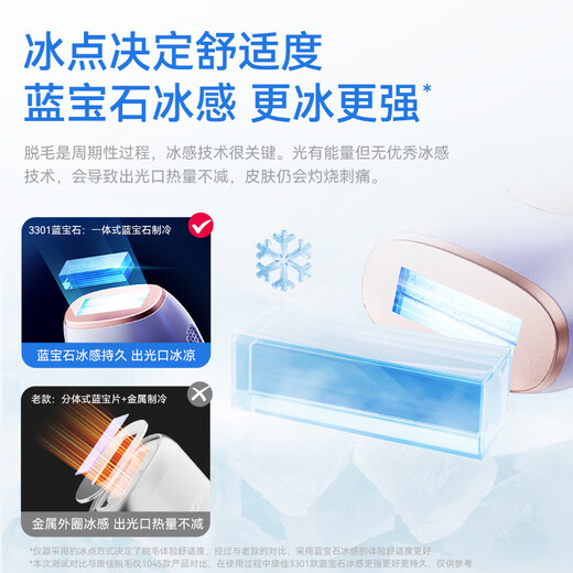 KONKA Sapphire 3301 Hair Removal Device Freezing Point Grateful Light Shaving Instrument Female Body and Limbs Household Female College Birthday Valentine's Day Gift Guaranteed for 30 Days Practical Cream White Freezing Point Version