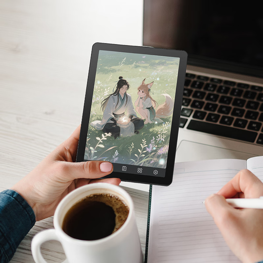 JDRead co-branded Bigme B6 6-inch e-book, ink screen electronic paper book, AI reading tablet, thin and portable, supports 4 major AI models, turquoise