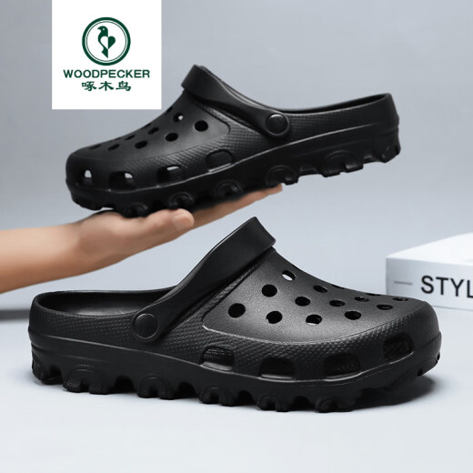 Marca de pájaros carpinteros Primavera y verano de alta gama 2025 Nuevas zapatillas de gran tamaño, sandalias de punta, cordones, zapatos de jardín de gran tamaño, DYH9859 White 47