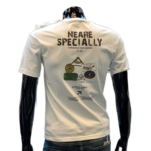 Yuexini Fashion Fashion Trendy Impresión impresa All-Match Slim Camiseta de manga corta Jóvenes Menores Redondeos Europeos Top 3881# White S Recomendado 90-100Jin [Jin equivale a 0.5 kg]