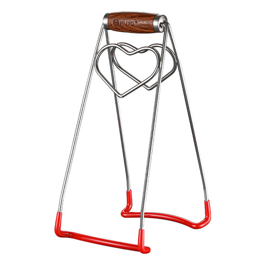 HUYO304 Stainless Steel Anti-scalding Bowl Clamp Kitchen High-end Plate Lifter Steaming Vegetable Clip Food-grade Plate Plate Artifact High-end Model Extra Large Bold 304 Steel