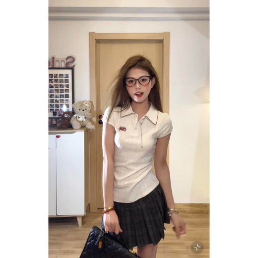 蝶娇诺（DIEJIAONUO）连衣裙子女夏季2025新款韩系多巴胺纯欲风美式甜辣妹穿搭女套装 白色上衣+裙子+腰带 M