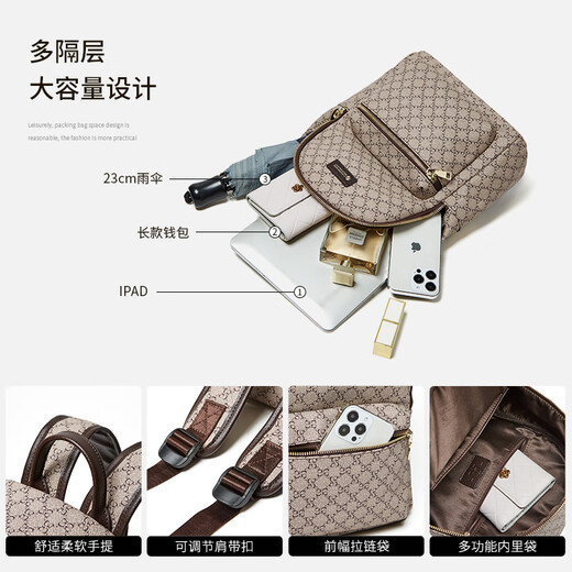 Nalandu-Rucksack für Frauen 2025 neuer Stil Old-Fashioned Rucksack für Frauen Reisen leichten Rucksack für Frauen College Studenten Cafe