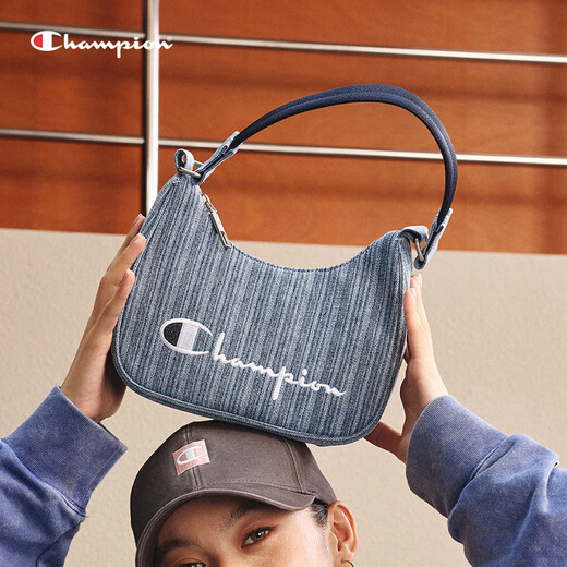 Champion美国冠军2025新款单肩包女男 潮流休闲时尚腋下包25FWG85 浅蓝 