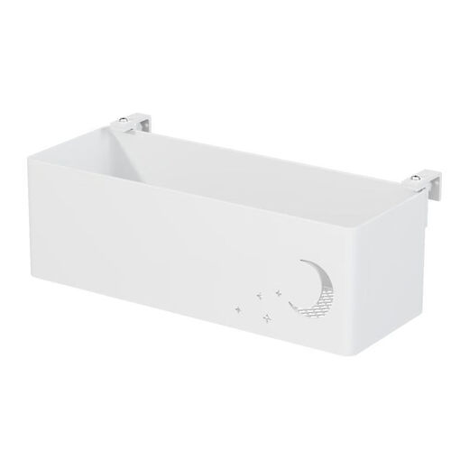 Bedside storage rack, bedside storage hanging basket, baby diaper table side diaper fence, storage basket hanging bag, upgraded adjustable version, white small size