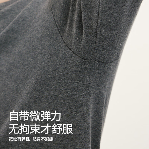 Heilan House Men's Autumn Clothes and Autumn Pants Men's Round Neck Pure Cotton 100% Cotton 230g Basic Bottoming Cotton Sweater Thin Thermal Underwear Set