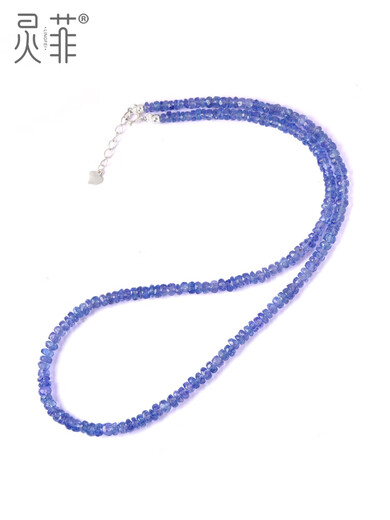 DYAI Ruby Tanzanite Necklace Women's S925 Silver Indian Tanzanite High-Quality Light Luxury Niche Clavicle Chain Necklace Tanzanite Necklace