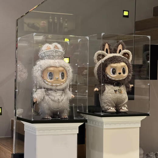 Magic beans Shenghuo Labubu display box labubu vinyl display cabinet acrylic storage box dust cover spring field protective cover transparent huge size magnified summer / king 1