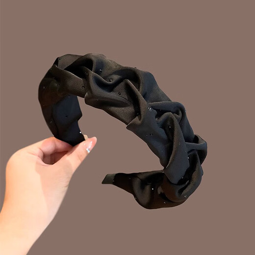 Kamalun (KAMALUN) starry sky pleated headband women's high-end outing headwear high skull headband showing face small pressure hairpin Valentine's Day gift starry sky pleated headband + brand gift box