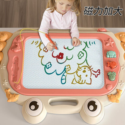 画之宝儿童磁性画板写字板宝宝画画板彩色涂鸦板家用小孩绘画玩具2一3岁 [30cm]大号糖果绿画板 [2笔3章+1画册+工具+15模板]